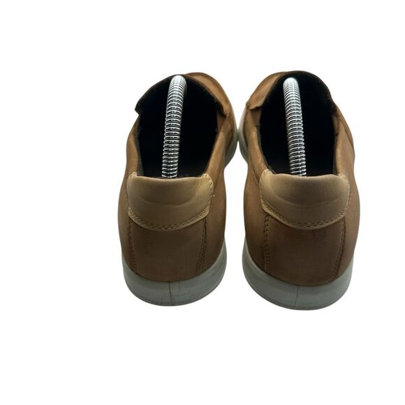 ECCO Helsinki Brown Leather Slip On Loafers Men’s EU 43 US 9–9.5 Comfort Shoes